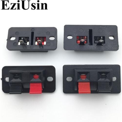 5Pcs/Lot 2 Positions Connector Terminal Push in Jack Spring Load Audio Speaker Terminals 2P