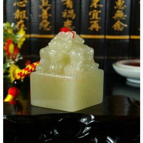 Free shipping Liaoning frozen stone double head seal material hand-lettering 3x3x4cm