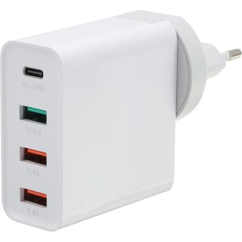 Fast Charger Travel Charger Portable for Samsung iPhone Huawei iPad Pro Quick Wall Charger EU US Plug Adapter White 48W QC 3.0