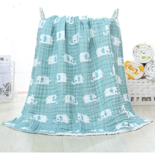 C Muslin Swaddle Baby Blankets Swaddling 100% Cotton Swaddle Wrap for Newborn Babies 6 Layer Bath Towel Blanket Baby Bedding