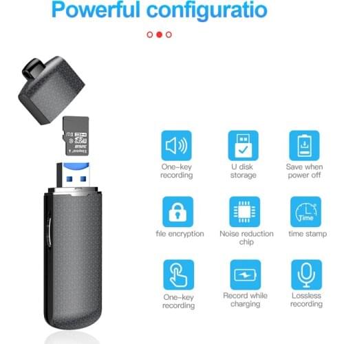 Q82 USB Digital Voice Sound Recorder Smart Voice Activated Control Micro Audio Device MP3 Player Dictaphone Conference Recording