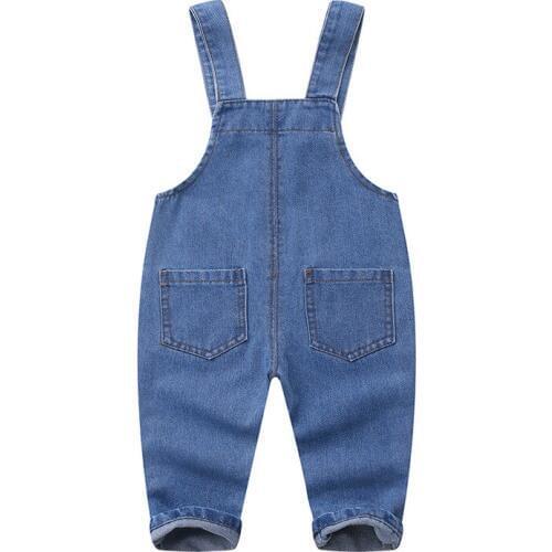 1 2 3 4 Years Toddler Denim Jumpsuit Pocket Casual Unisex Baby Overalls Suspender Girls Boys Infant Jeans Jumpsuit Kids Clothing