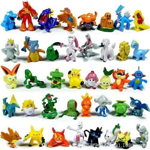 144 PCS Action Figures Different Pokemon Go Pocket Monster Doll Pikachu Anime Figure Children Toy Kid Room Decoration Ornaments