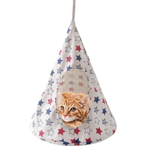 7 Colors Cat Hammock Kitten Nest Dog Hammock Cat Tent Kitten Beds Cushion Cat Bed Collapsible Pet Products