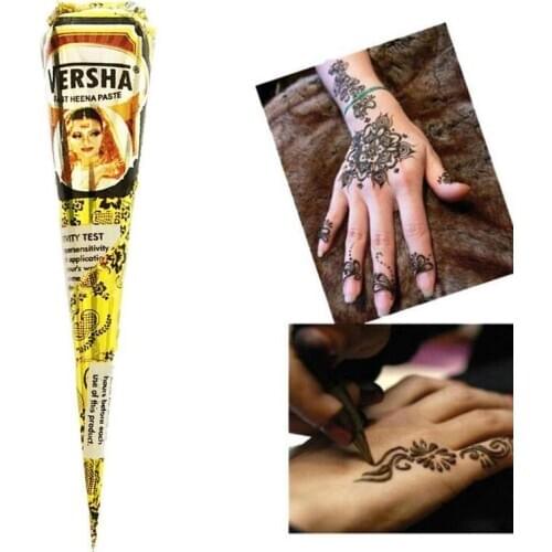 Henna Cones Indian Henna Tattoo Paste Black Henna Cones For Temporary Tattoo Body Art Sticker Mehndi Body Paint Art Cream