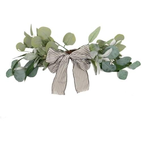 Artificial Eucalyptus Wreath for Front Door Home Farmhouse Hanging Wedding Wall Window Party Decorations