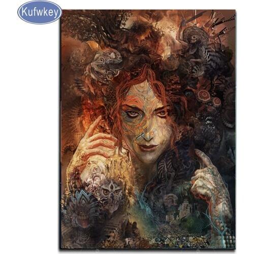 Square Round diamond Mosaic art Diy 5D diamond painting abstract woman Diamond Embroidery sale Cross Stitch Hobbies And Crafts