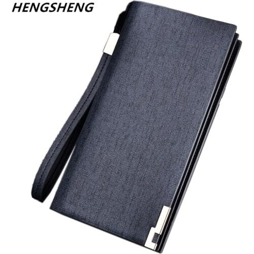 2020 new western brand long mens wallet zipper phone bag quality guarantee gold blue design purse clutch wallet free shipping