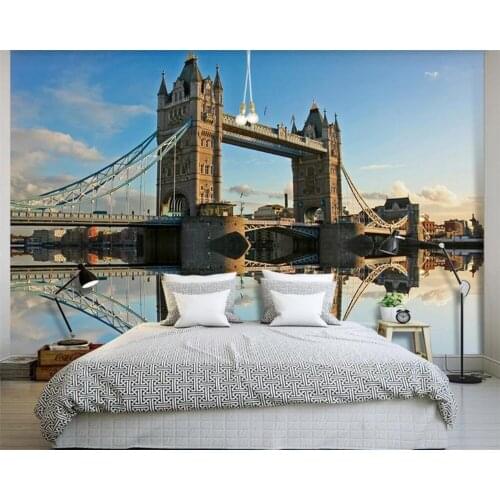 Beibehang Custom wallpaper 3d Photo mural living room background wall bridge landscape Papel tapiz Papel de parede 3d wallpaper
