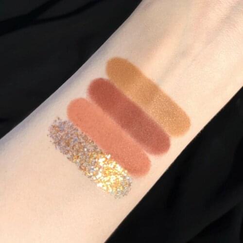 4 Colors Glitter Eyeshadow Pallete Matte Shimmer Eye Shadow Palette Shine Diamond Eyeshadow Powder Pigment Cosmetics TSLM1