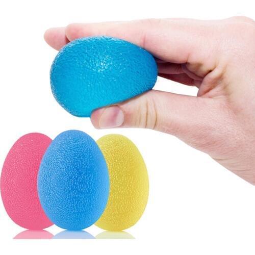 Egg-Shaped Silicone Grip Ball Hand Fitness Ball Finger Strengthener 3 Squeeze Resistances Soft Medium Hard For Hand Training