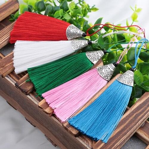 Silk Tassel Fringe5Pcs/Lot 8Cm Fish Mouth Cap Sewing Bang Tassel Key Tassels For Diy Embellish Curtain Accessories Parts