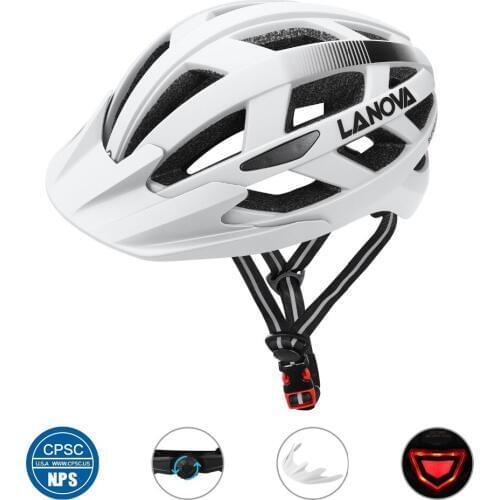 LANOVA cycling helmet road bike helmet MTB helmet bicycle helmet mens and women,Ultra-light style USB rechargeable LED light