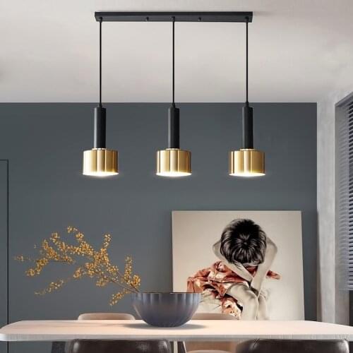 Nordic modern simple restaurant fashion electroplating gold chandelier designer art bedroom bedside lamp kitchen Chandelier