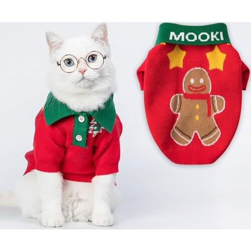 Dog New Years Clothes Sweater Method Fighting Clothes Cat Clothes New Year Red Sweater