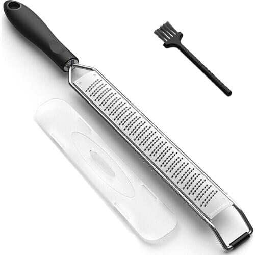 Lemon Zester & Cheese Grater - Stainless Steel - Kitchen Tool , Nutmeg, Chocolate, Vegetables, Fruits, Dishwasher