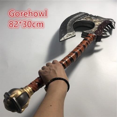 82cm Cosplay WOW Battle Axe Gorehowl Game Movie Halloween Cosplay Thrall axe PU Weapons Role Playing Model Toy Prop