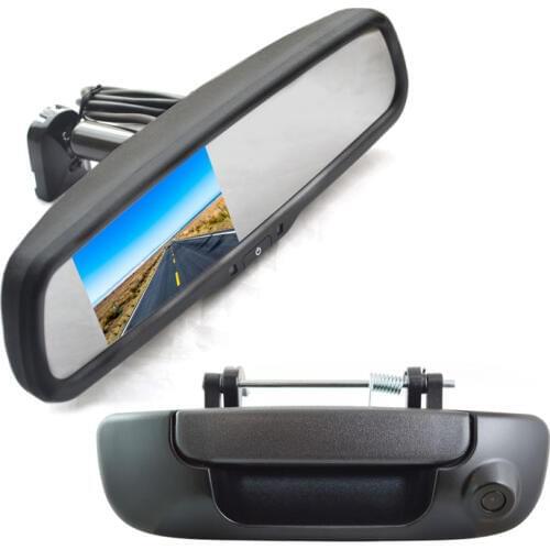 Vardsafe VS206R | Rear View Parking Backup Camera + Replacement Mirror Monitor for Dodge Ram 1500 2500 3500 (2002-2008)