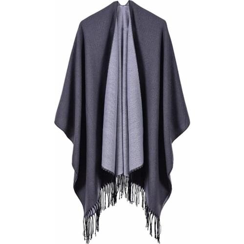 YWAIRSUN street ladies scarf autumn winter poncho Leopard brandwild air conditioning room warm dual-use plain tassel shawl cloak
