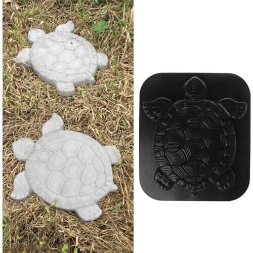 1Pc Tortoise Path Maker Stone Mold Garden Concrete Cement Turtle Mould Stepping 67JB