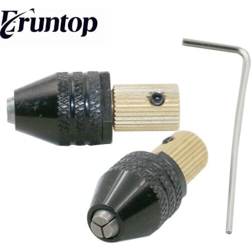 1piece Eruntop 3.17mm Electric Motor Shaft Mini Chuck Fixture Clamp 0.3mm-3.5mm Drill Bit