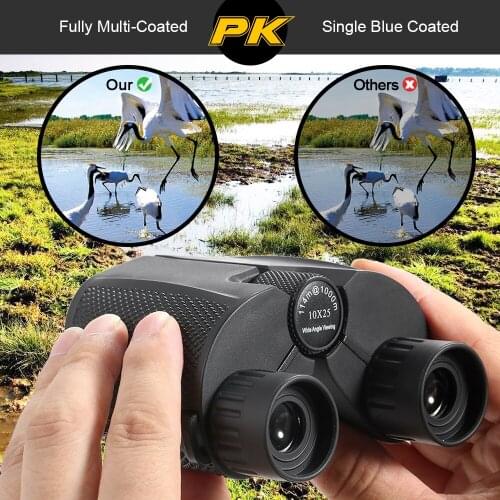 10x25 Compact Binocular High Powered Outdoor Sports Binocular Telescope Pocket Scope for Birdwatching Concert Travel Kids Gift