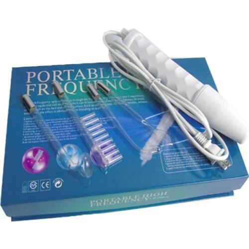 4pcs High Frequency Facial Skin Care Wand Device Acne Treatment Tool HF Hair Care Device Professional Kit