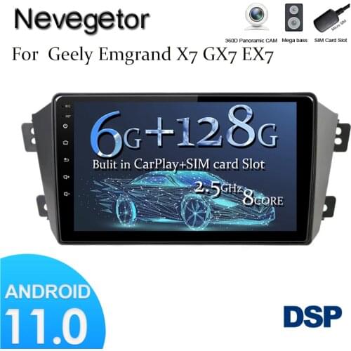 4G DSP 8 core android11 car radio player for Geely Emgrand X7 GX7 EX7 autoradio multimedia CAR GPS navigation stereo recorder