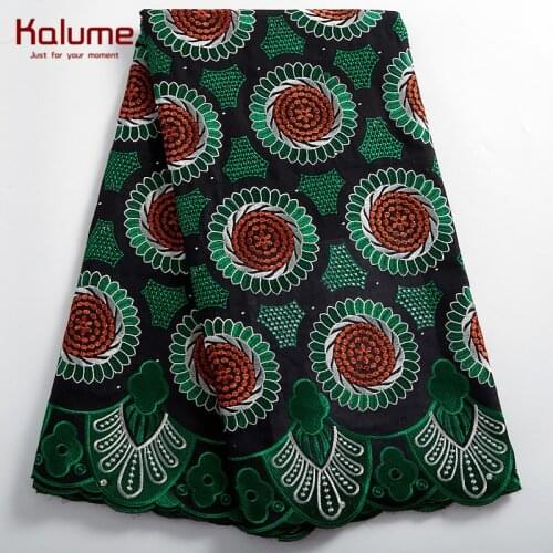Kalume African Lace Fabric 2021 High Quality Nigerian Lace Fabrics Embroidery Swiss Voile Lace In Switzerland For Robes F2398