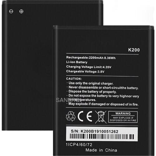 K200 Battery For WIKO K200 Battery 2200mAh Mobile Phone Replacement Batteria Batterie For For WIKO K200 Accumulator AKKU