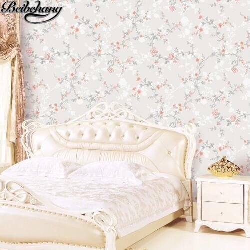 Beibehang Rural small broken flower American wallpaper Bedroom restaurant sofa salon shop nail salons background wall paper
