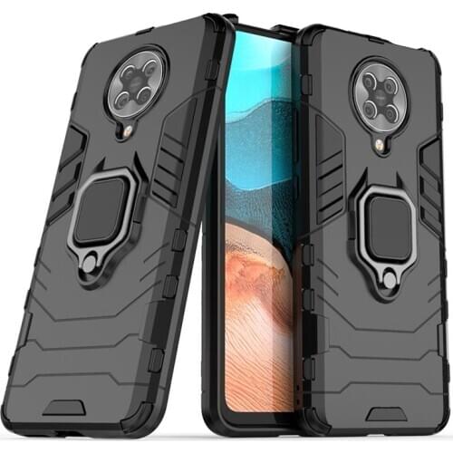 Armor Car Holder Magnet Ring Phone Case PC+Silicone Cover On For Xiaomi Pocophone Poco F1 F2 Pro PocoF2 F 1 2 128/256 GB Global