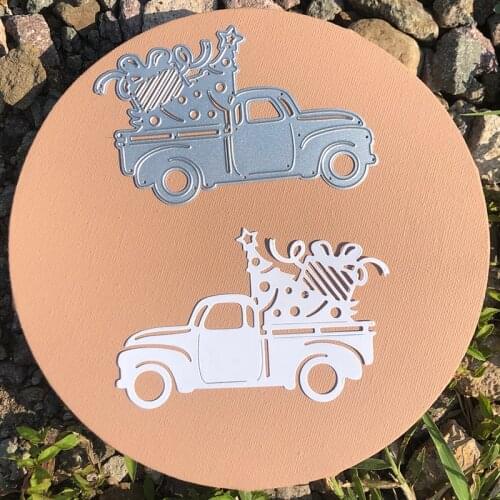 CH 2021 New Arrival Christmas truck Metal Cutting Die Embossing Scrapbooking Stencil Craft Cut Dies For DIY Card Crafts Handmade