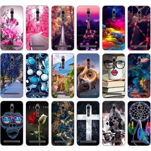 For Asus ZenFone 2 ZE551ML ZE550KL 5.5" Soft TPU Tree Scenery Phone Case for ASUS Z00AD Z008D Zenfone 2 ZE550ML Deluxe ZE551ML