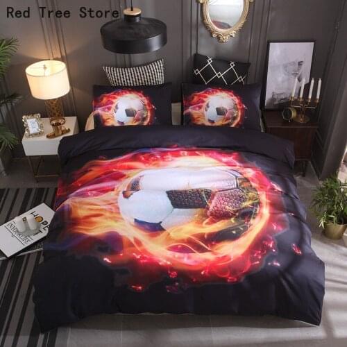 World Cup Football Sports Bedding Set King Queen Luxury Ball Quilt Cover Pillow Case Kids Duvet Cover Bed Comforters 2/3Pcs Suit