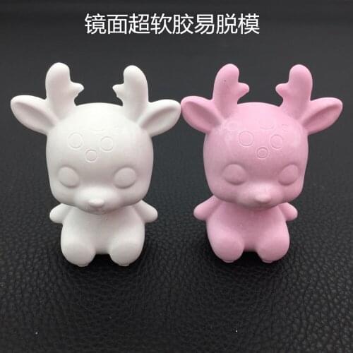 DIY Crystal Drip Gum 3D Mirror Plum Christmas Deer Silicone Mould Fragrance Plaster Mould