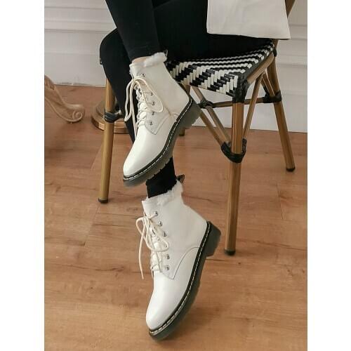 EshtonShero Snow Boots Women Shoes Warm Plush Fur Ankle Boots Winter Casual Shoes Waterproof Ultralight Footwear Size 3-8