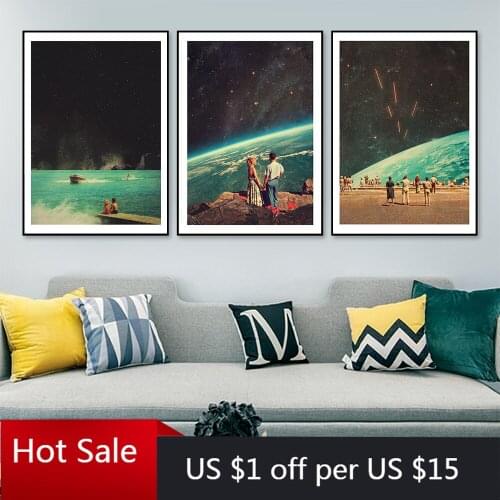 Movie The Universe Art Canvas Painting Earth Love Nordic Posters and Prints Room Decorative Picture Modern Wall Decoration