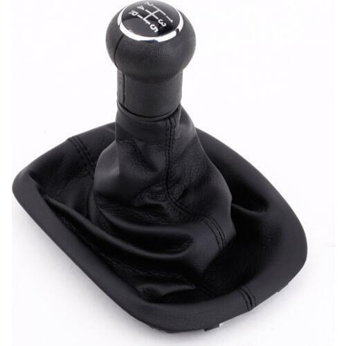 KKMOON 5 Speed PU Leather Car-styling Gear Stick Shift Knob Gaitor Boot for VW B5