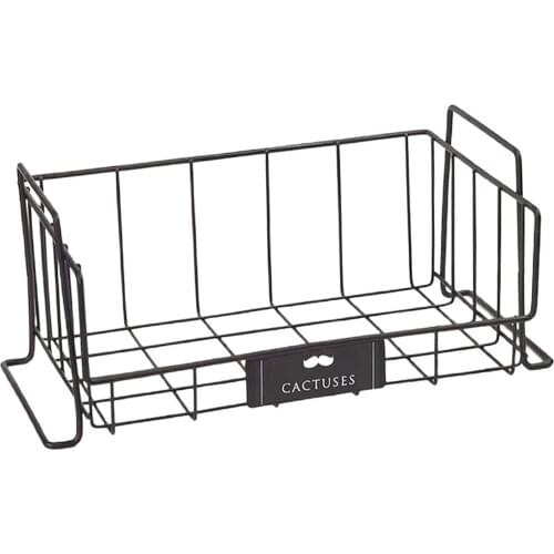 Black Wire Storage Basket Small Metal Basket for Bathroom, Kitchen and Office