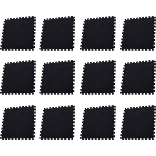 12PCS 30*30cm EVA Floor Mats Gym Floor Mat Splicing Mats Patchwork Rugs Thicken Shock For Gym Fitness Sports Mat Accessories