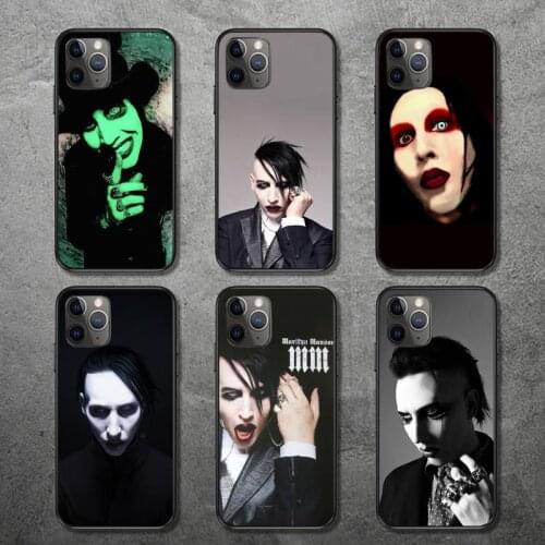 Marilyn Manson Phone Case for iPhone 12 11 mini pro XS MAX 8 7 6 6S Plus X 5S SE 2020 XR