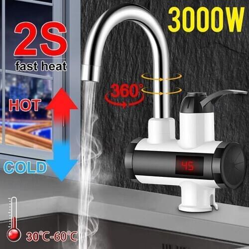 3000 W Kitchen Accessories Kitchen Electric Water Heater Tap Instantaneous Water Heater Hot And Cold Convenient Household Faucet