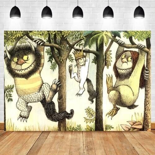 Mocsicka The Wild Beast Photography Backdrops Where The Wild Things Are Backdrop Wild One Dessert Table Party Banner Background