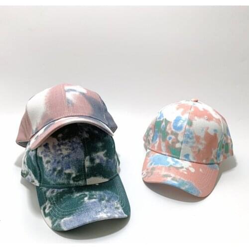 2020 Fashion Lovers Colorful Snapback Hat Tie-Dye Baseball Cap Spring Men Women Trend Outdoor Adjustable Sun Graffiti Bone