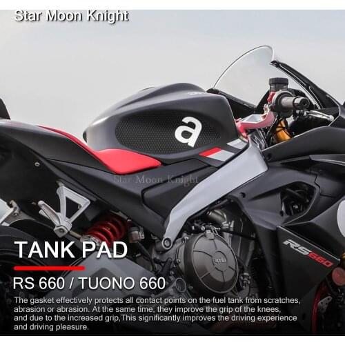 Motorcycle Tankpad anti-slip tank Pad protection stickers SIDE TANK PADS Traction Pad Fit For Aprilia RS 660 RS660 TUONO 660