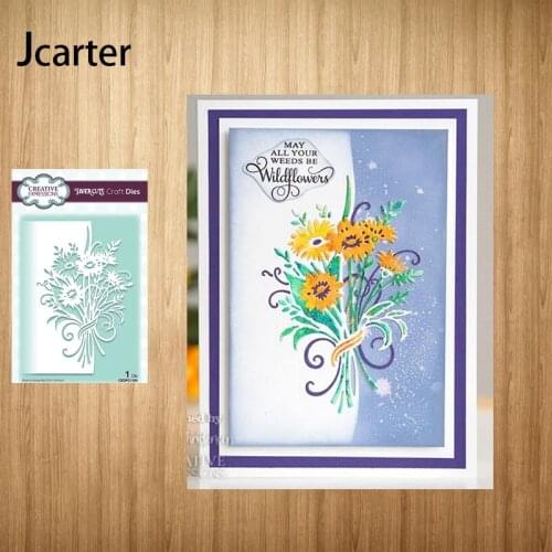 New Metal Cutting Dies Bouquet Flowers Branch Frame Craft Handmade Knife Mould Blade Punch Stencils Dies Cut Scrapbooking Model