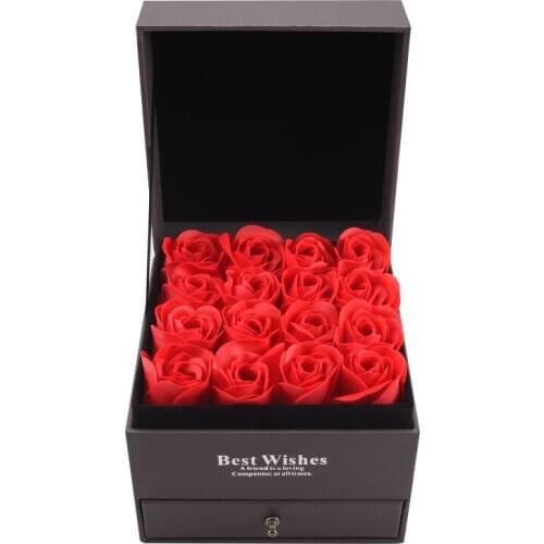 Saint Valentines Day Soap Flower Gift Box For Woman Friendship Bracelet Gift