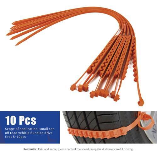 Hot Sale 10pcs 145-295mm Universal Car Anti-Skid Snow Tire Chain Wheel Tyre Chain