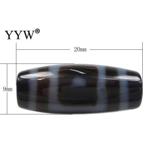 Tibetan Dzi Beads Natural Tibetan Dzi Beads Oval star & two tone 20x9x3mm Hole:Approx 1.5mm Sold By PC